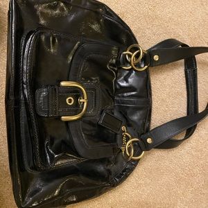 Black shoulder Coach purse